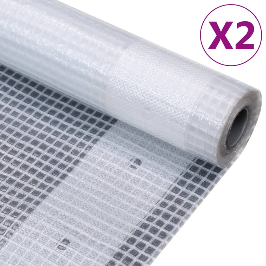 Vidaxl dekzeilen 2 st leno 260 g m² 2x3 m wit