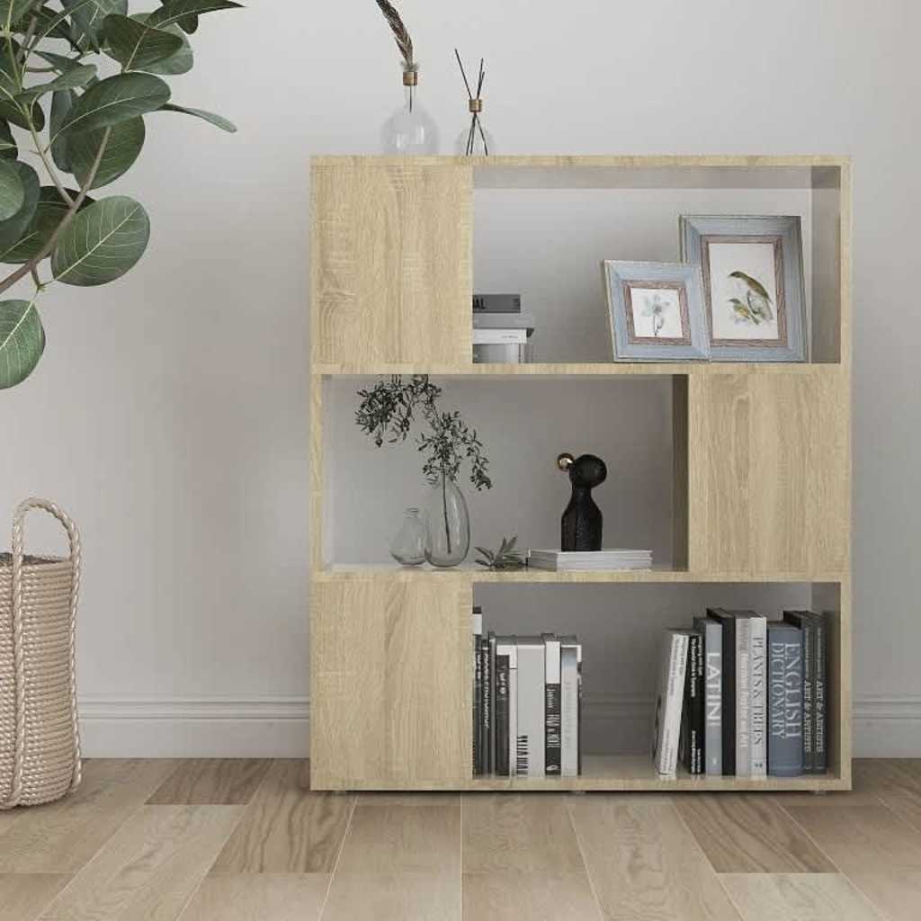 Vidaxl boekenkast kamerscherm bewerkt hout sonoma eikenkleurig