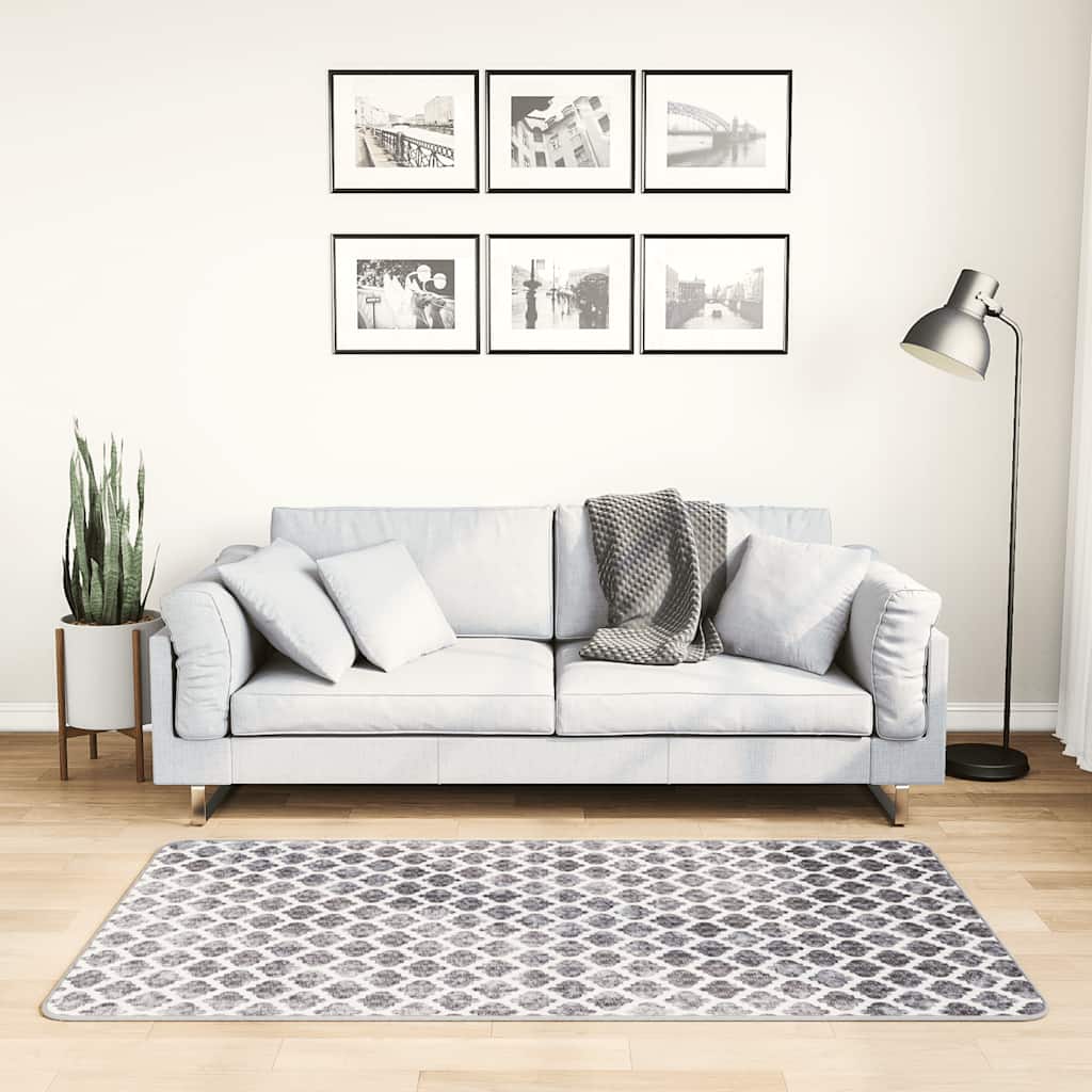 Vidaxl vloerkleed wasbaar anti-slip 80x150 cm meerkleurig