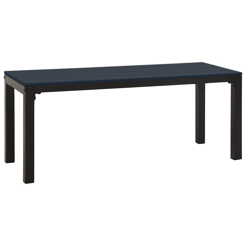 Vidaxl tuinbank 110 cm staal en hkc zwart