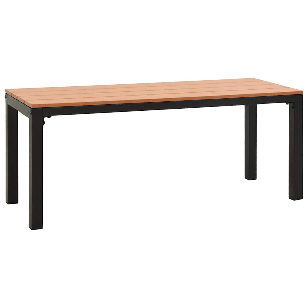 Vidaxl tuinbank 110 cm staal en hkc bruin en zwart
