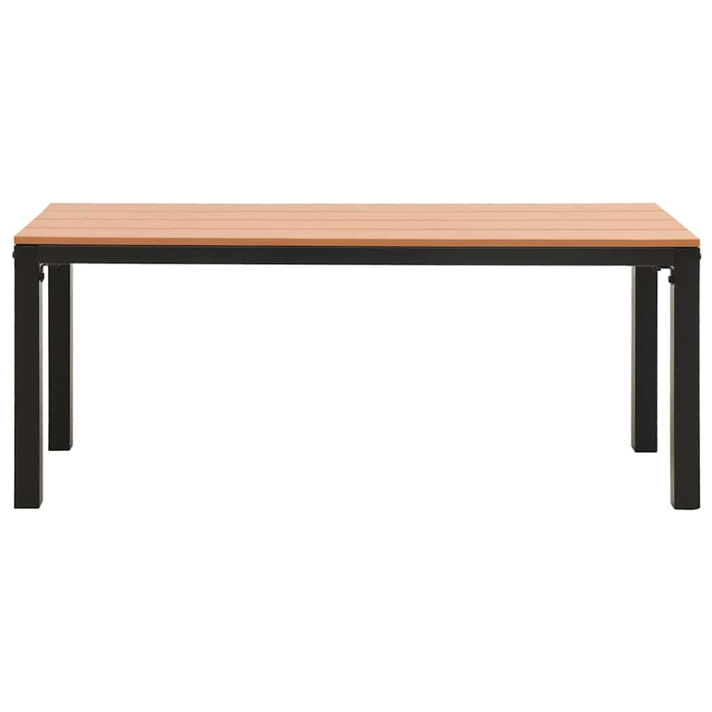 Vidaxl tuinbank 110 cm staal en hkc bruin en zwart