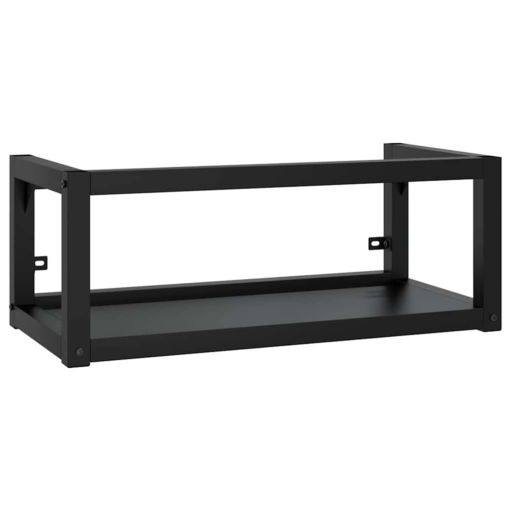 Vidaxl wastafelframe wandgemonteerd 79x38x31 cm ijzer zwart