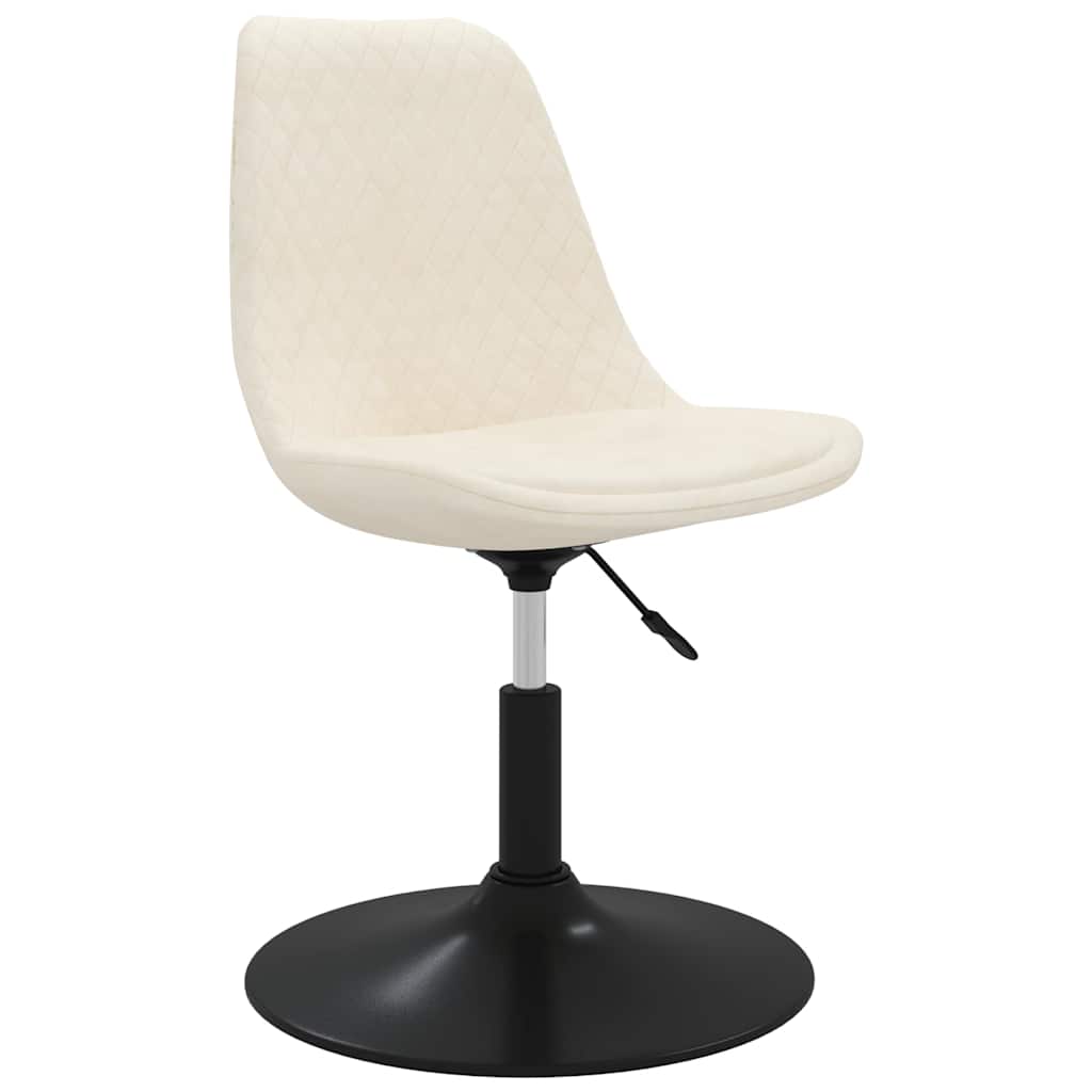 Vidaxl eetkamerstoelen draaibaar 4 st fluweel crèmekleurig