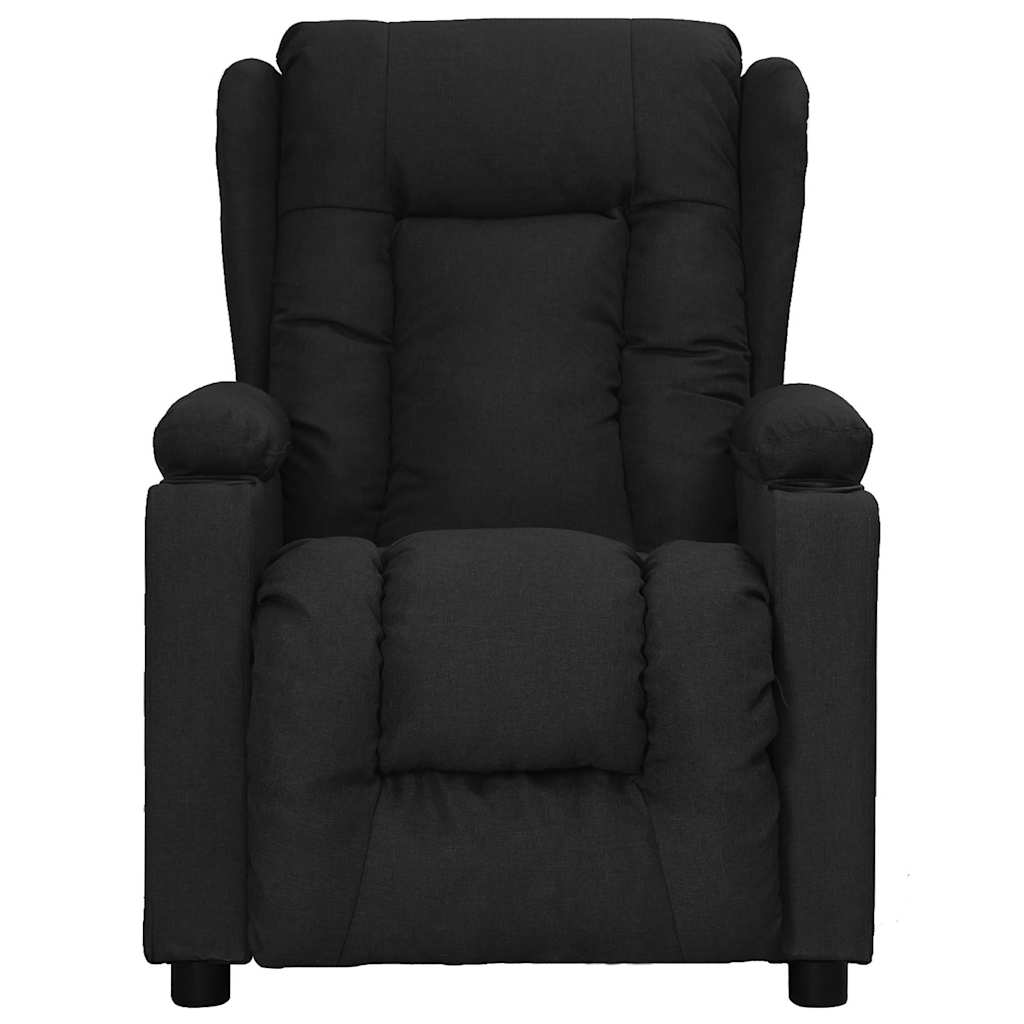 Vidaxl fauteuil verstelbaar stof zwart
