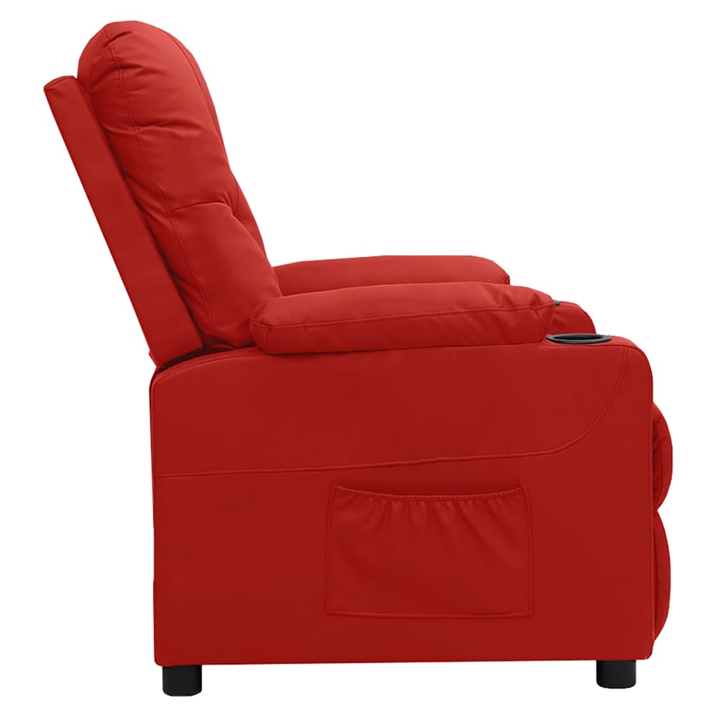Vidaxl fauteuil verstelbaar kunstleer wijnrood