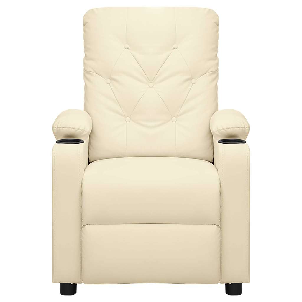 Vidaxl massagestoel kunstleer crèmekleurig