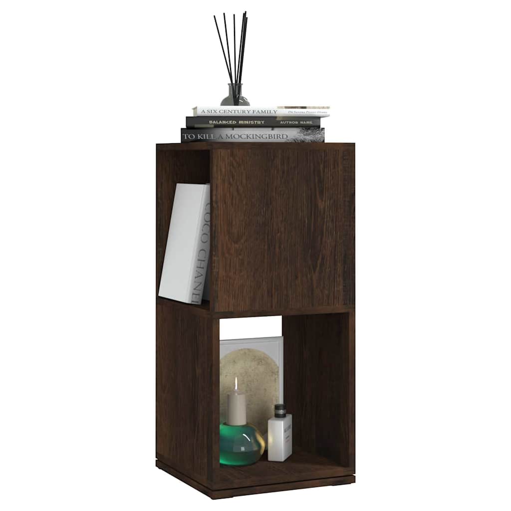 Vidaxl draaikast 34,5x34,5x75,5 cm spaanplaat gerookt eiken