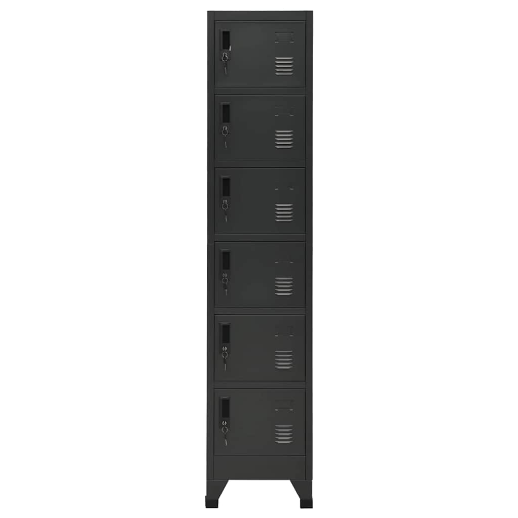 Vidaxl lockerkast 38x40x180 cm staal antracietkleurig