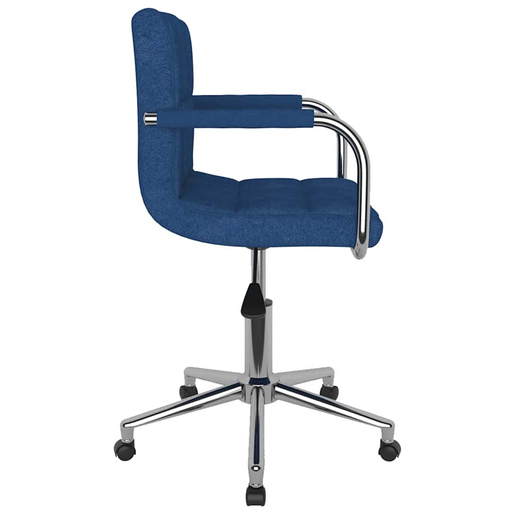 Vidaxl eetkamerstoel draaibaar stof blauw