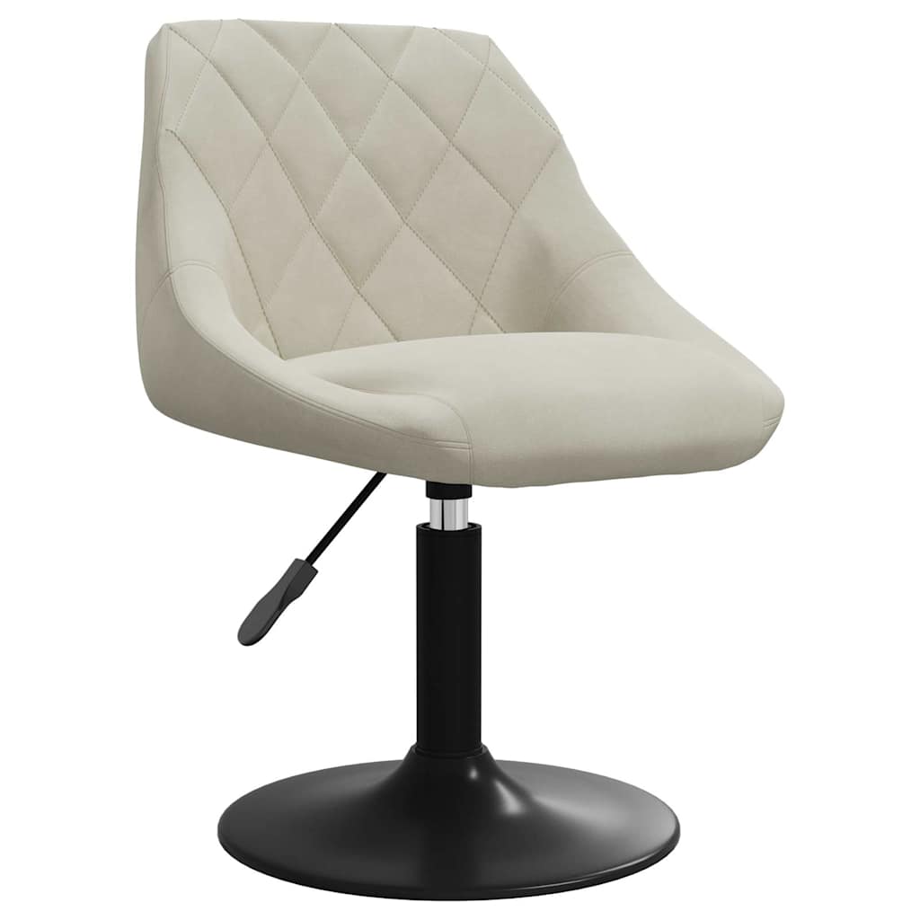 Vidaxl eetkamerstoelen draaibaar 4 st fluweel crèmekleurig