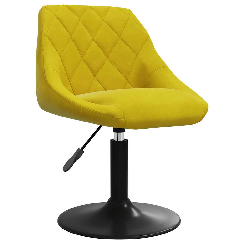 Vidaxl eetkamerstoelen draaibaar 4 st fluweel mosterdgeel
