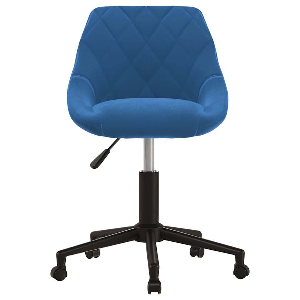 Vidaxl eetkamerstoel draaibaar fluweel blauw