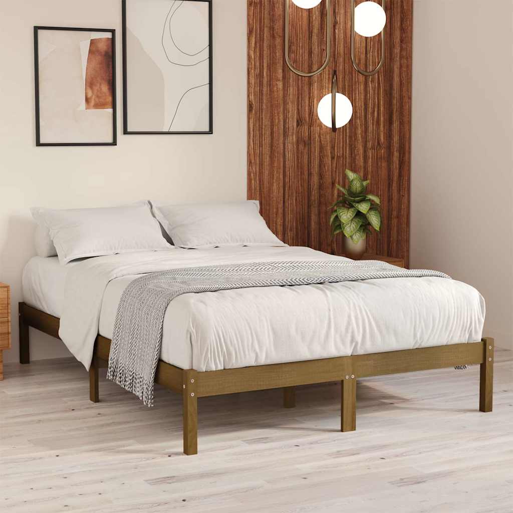 Vidaxl bedframe massief grenenhout honingbruin 200x200 cm