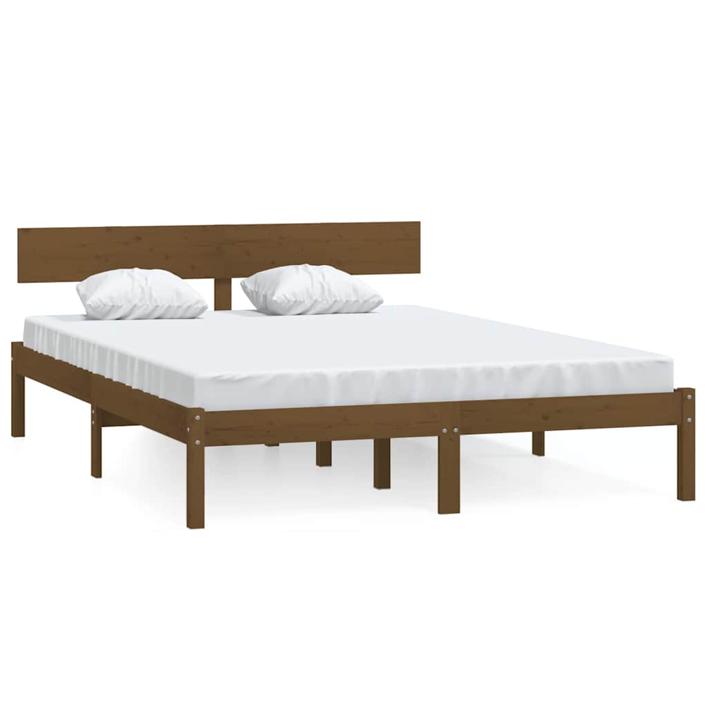 Vidaxl bedframe massief grenenhout honingbruin 120x200 cm