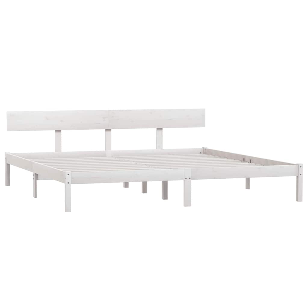 Vidaxl bedframe massief grenenhout wit 180x200 cm