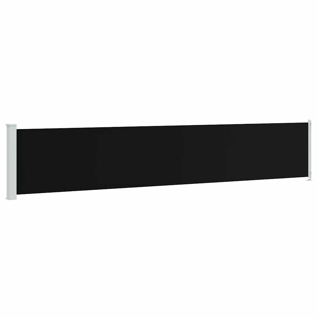 Vidaxl tuinscherm uittrekbaar 117x600 cm zwart
