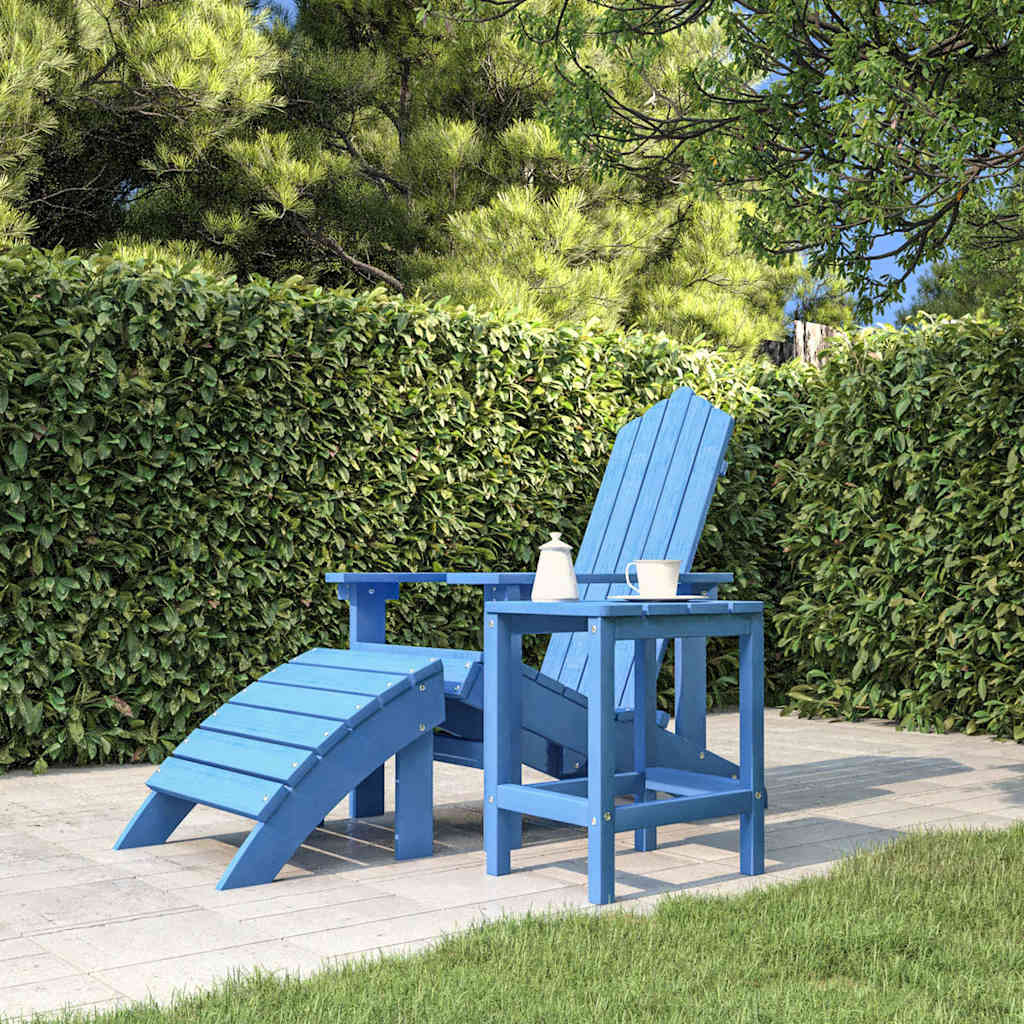 Vidaxl tuintafel adirondack 38x38x46 cm hdpe aquablauw