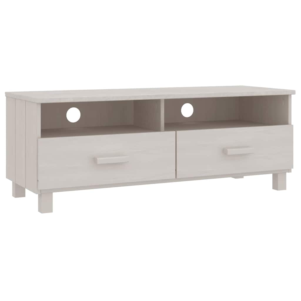 Vidaxl tv-meubel hamar 106x40x40 cm massief grenenhout wit