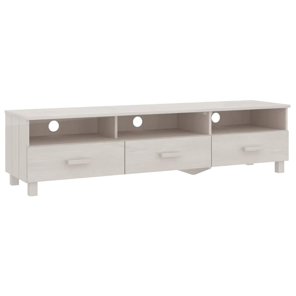 Vidaxl tv-meubel hamar 158x40x40 cm massief grenenhout wit
