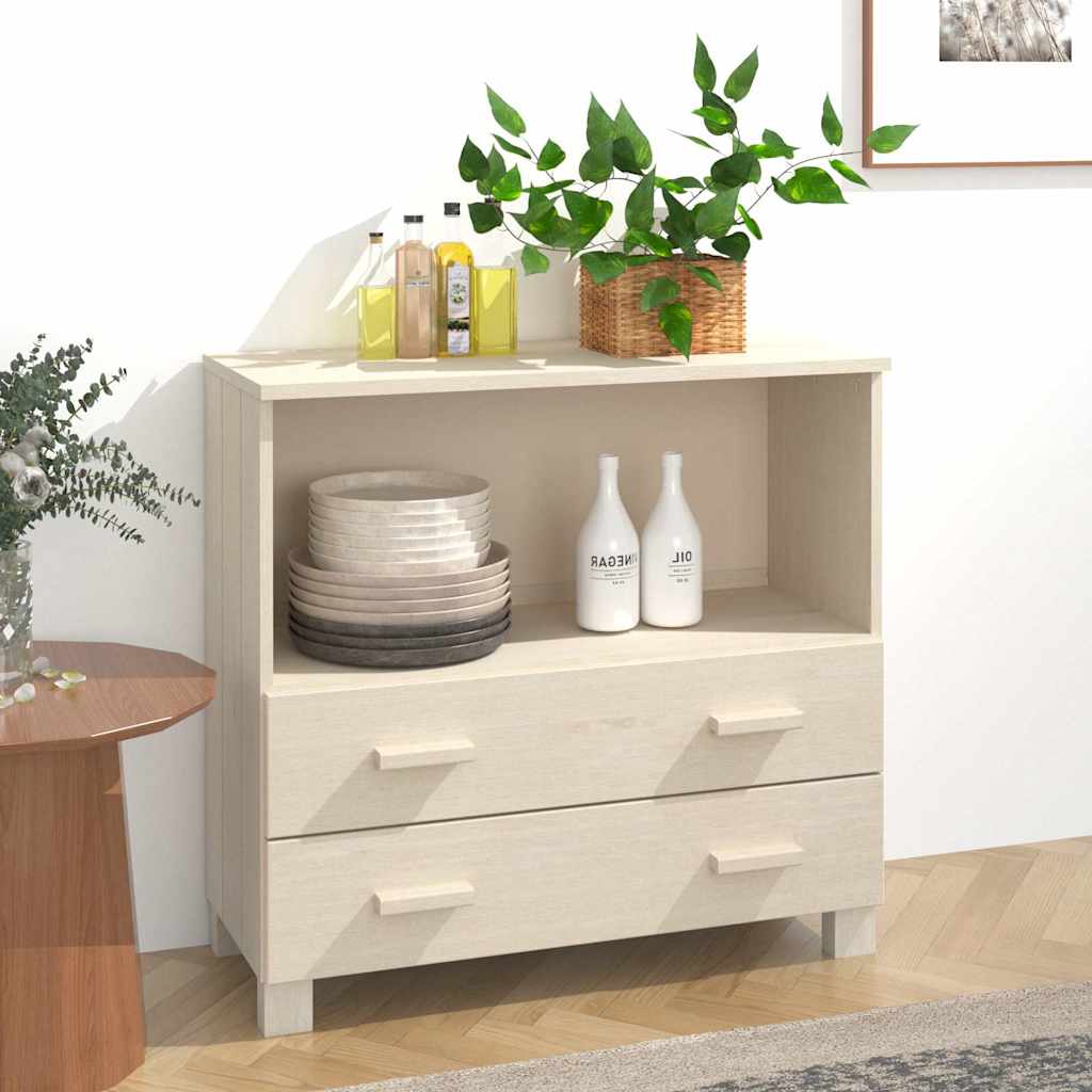 Vidaxl dressoir hamar 85x35x80 cm massief grenenhout honingbruin
