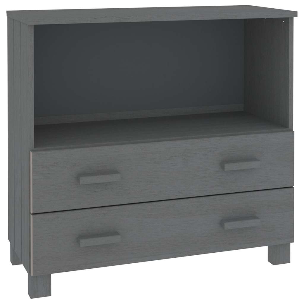 Vidaxl dressoir hamar 85x35x80 cm massief grenenhout donkergrijs