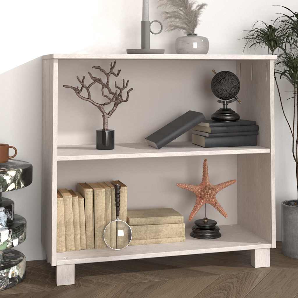 Vidaxl dressoir hamar 85x35x80 cm massief grenenhout wit