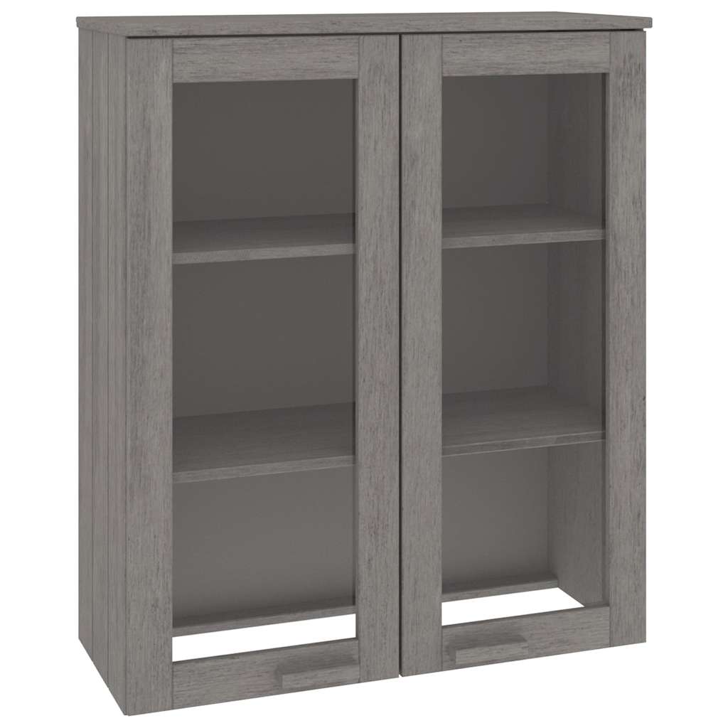 Vidaxl opzetkast hamar 85x35x100 cm massief grenenhout lichtgrijs