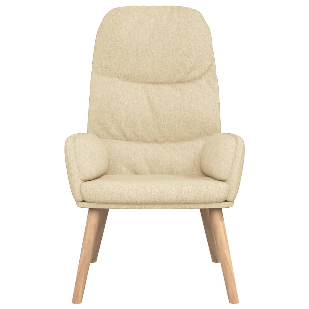 Vidaxl relaxstoel stof crèmekleurig