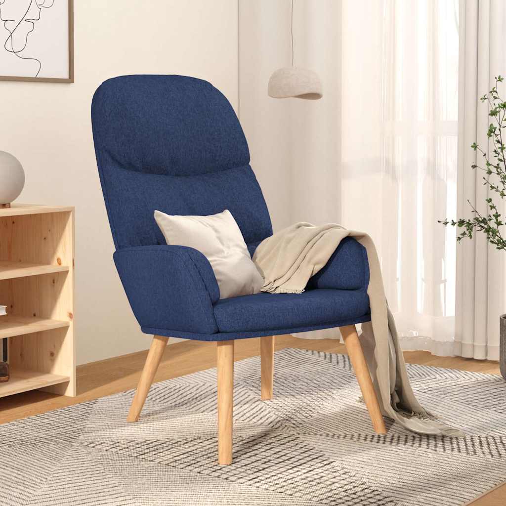 Vidaxl relaxstoel stof blauw
