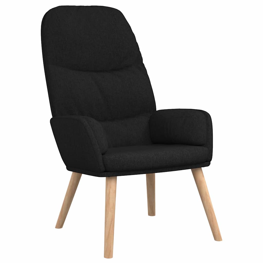 Vidaxl relaxstoel stof zwart