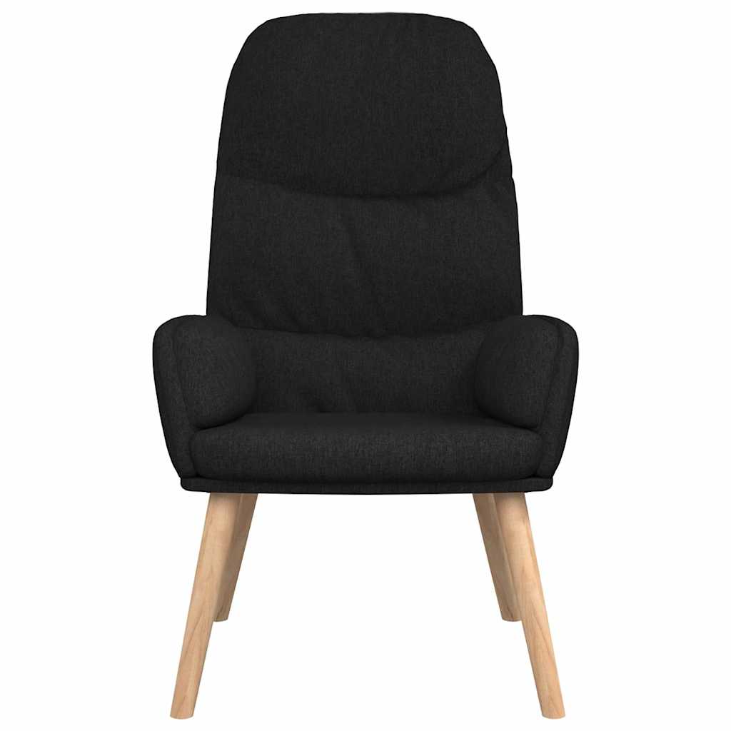Vidaxl relaxstoel stof zwart
