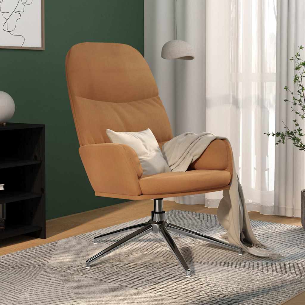 Vidaxl relaxstoel kunstsuède taupe