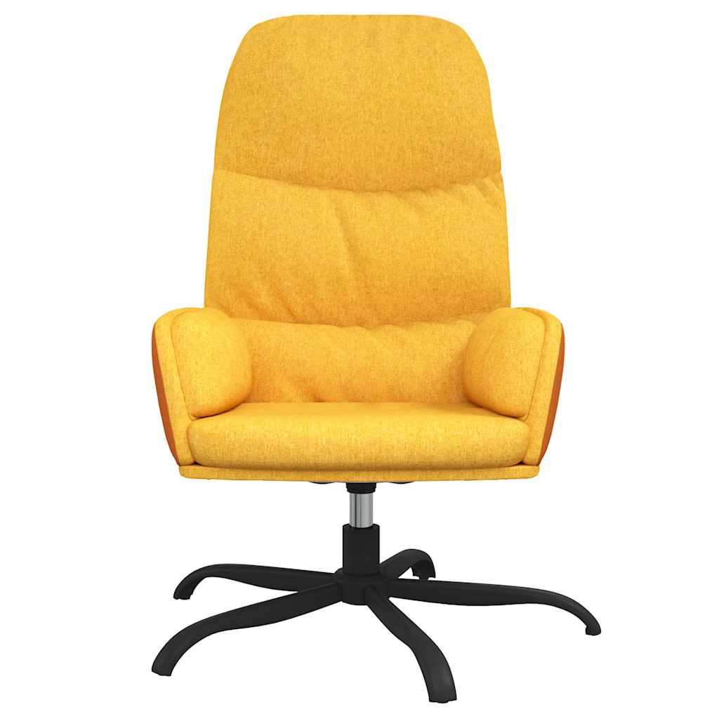 Vidaxl relaxstoel stof mosterdgeel