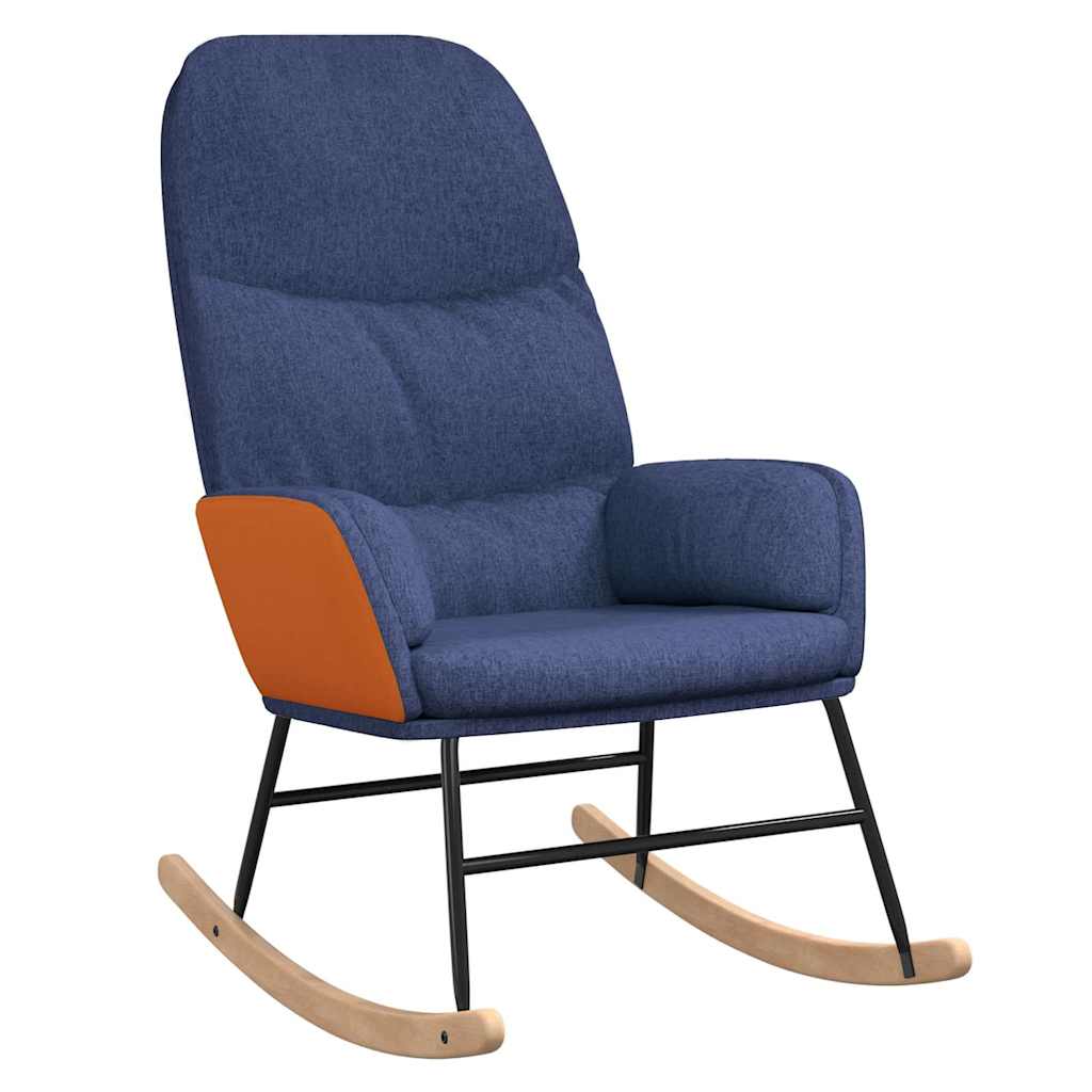 Vidaxl schommelstoel stof blauw
