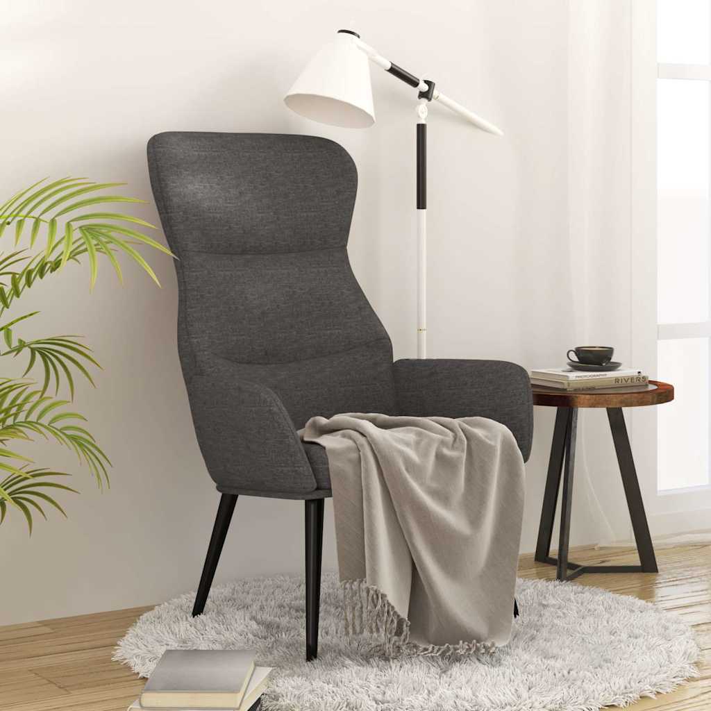 Vidaxl relaxstoel stof donkergrijs
