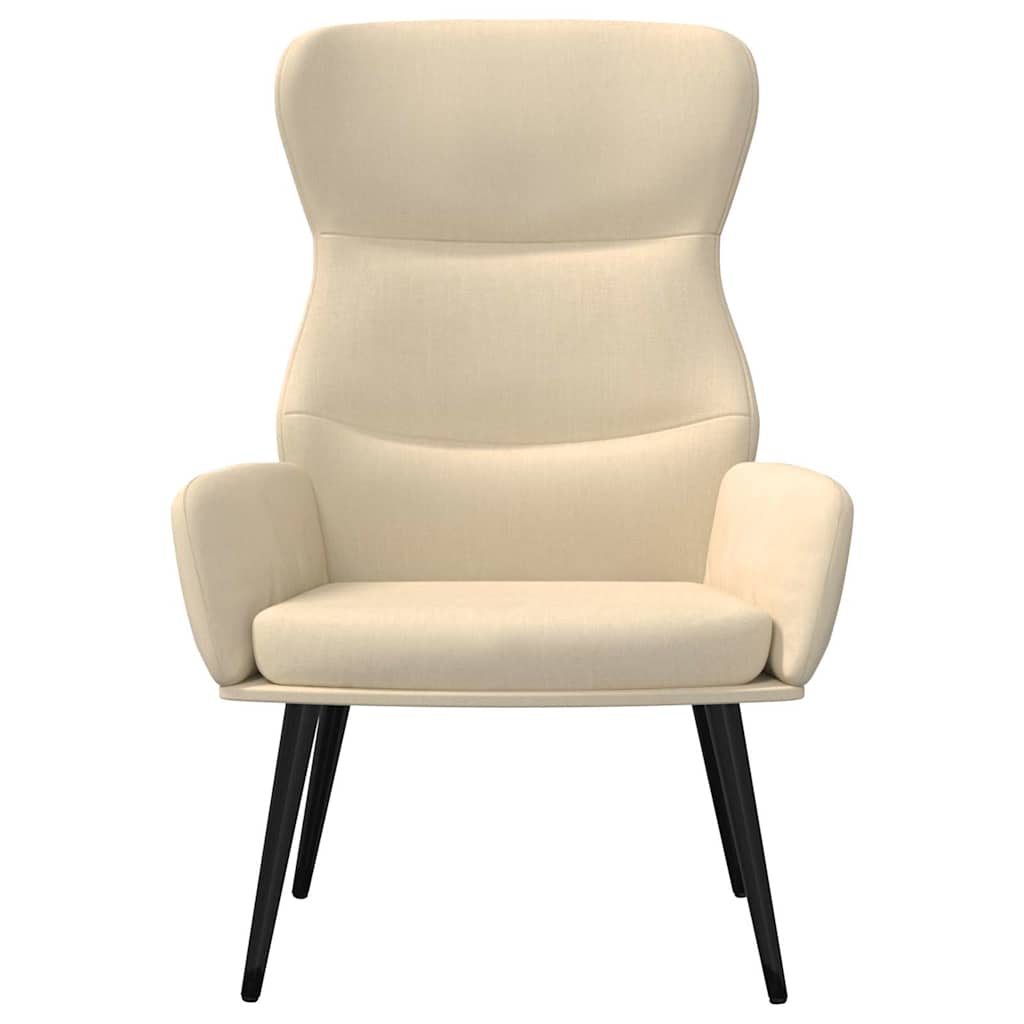Vidaxl relaxstoel stof crèmekleurig
