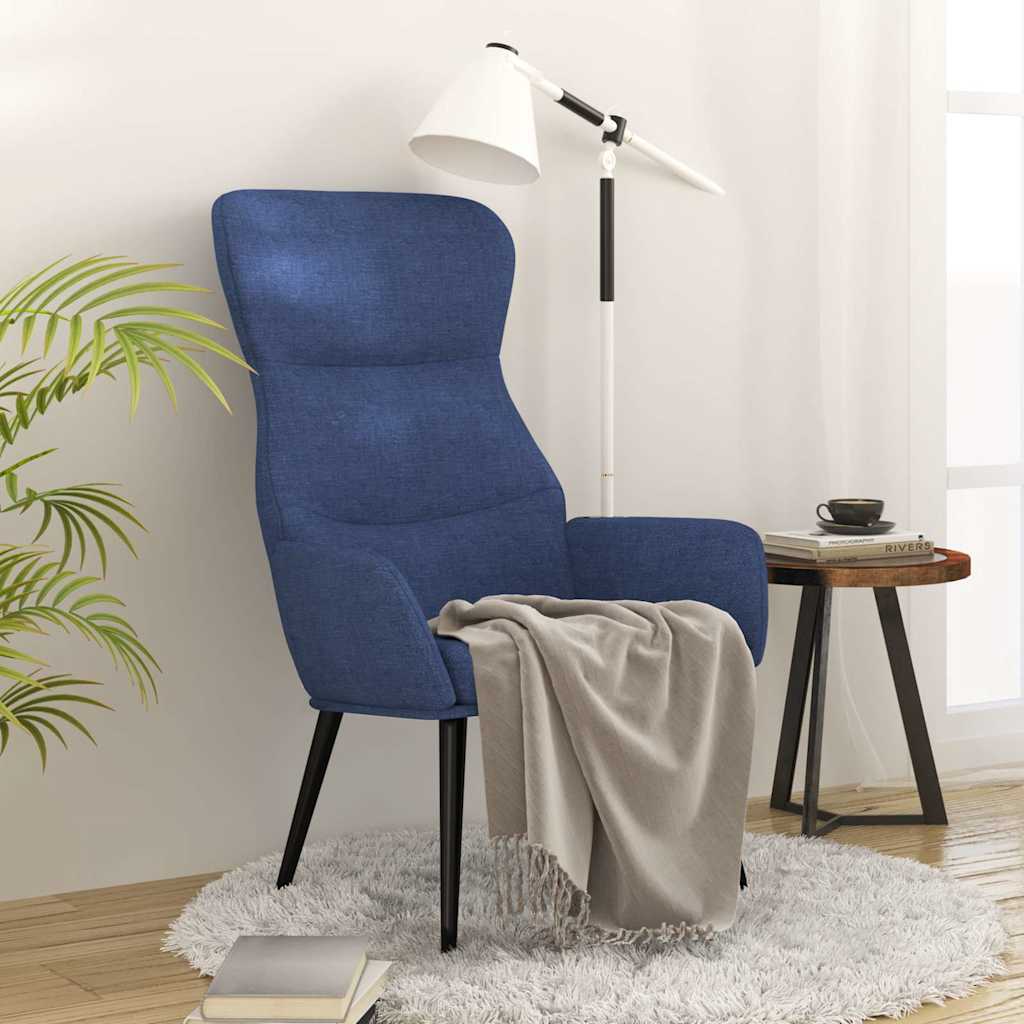 Vidaxl relaxstoel stof blauw