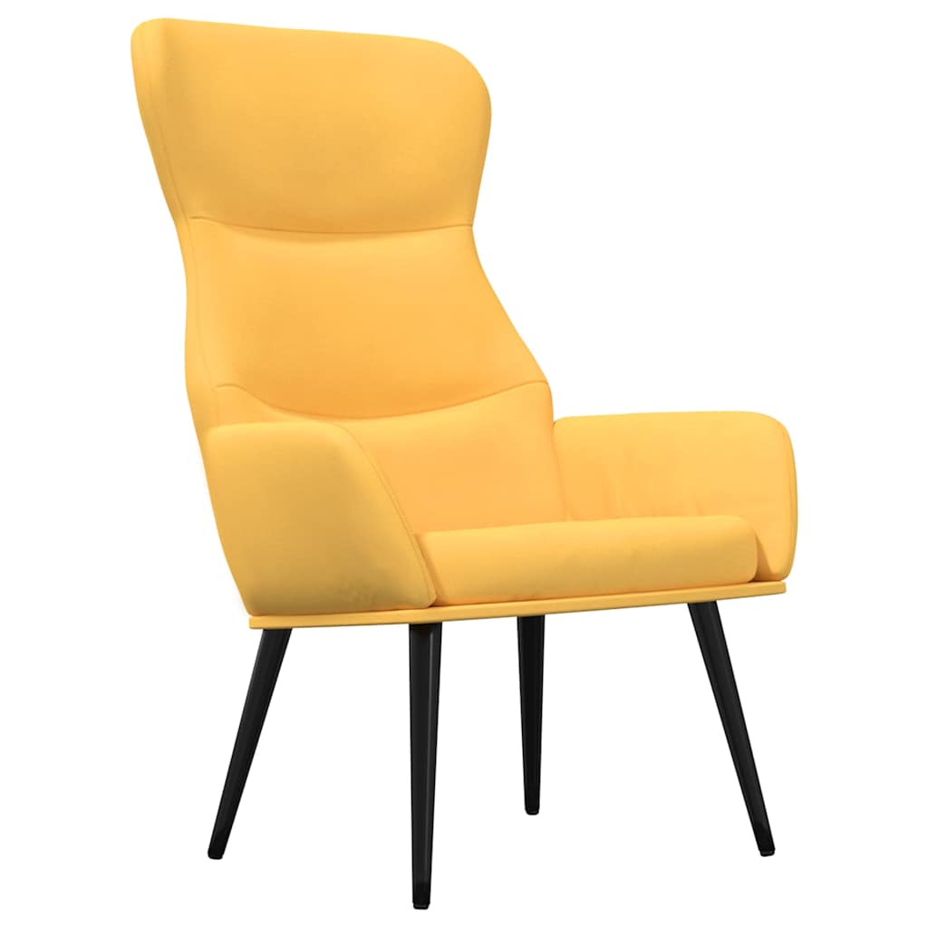 Vidaxl relaxstoel stof mosterdgeel