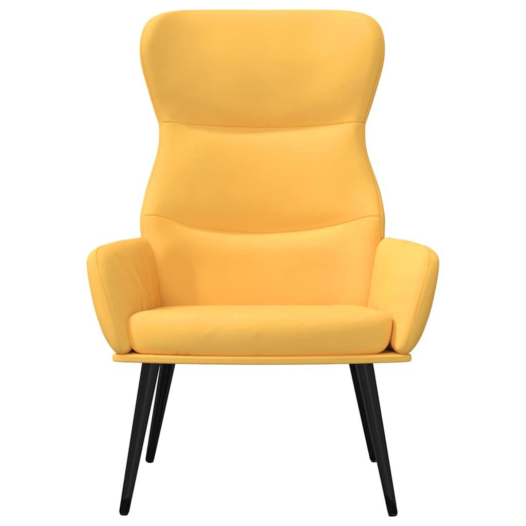 Vidaxl relaxstoel stof mosterdgeel