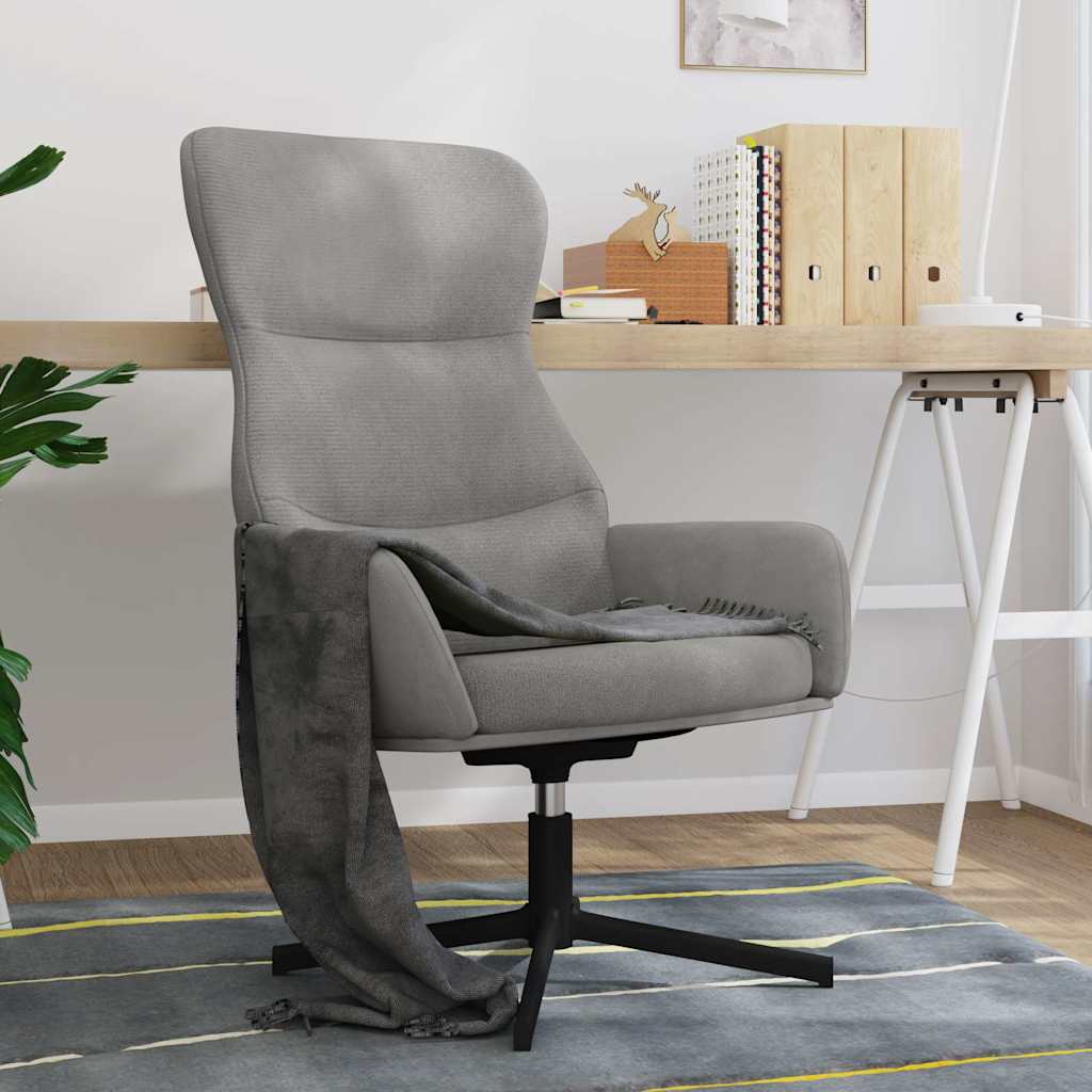 Vidaxl relaxstoel fluweel lichtgrijs