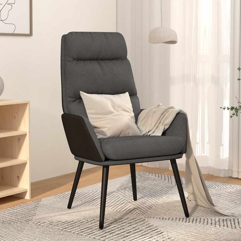 Vidaxl relaxstoel stof donkergrijs