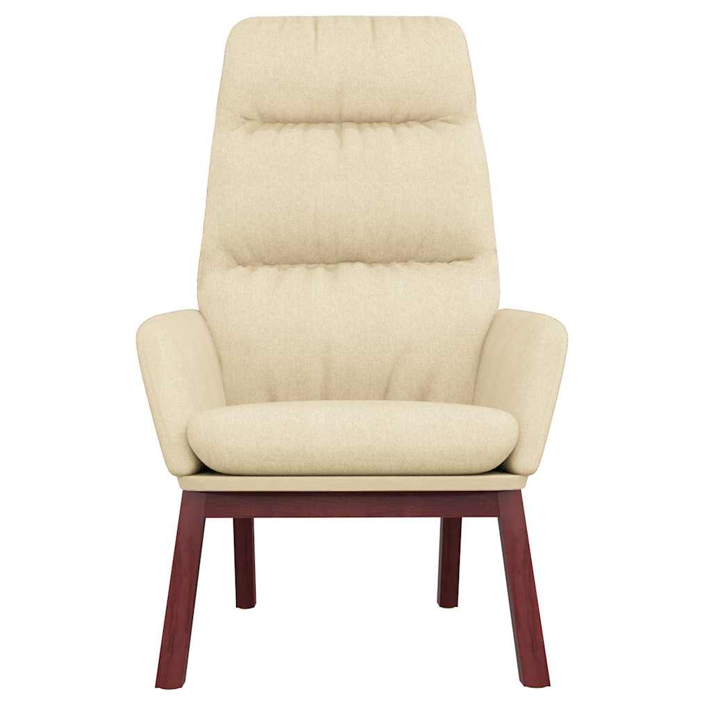 Vidaxl relaxstoel stof crèmekleurig