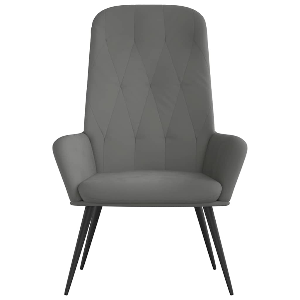 Vidaxl relaxstoel fluweel donkergrijs