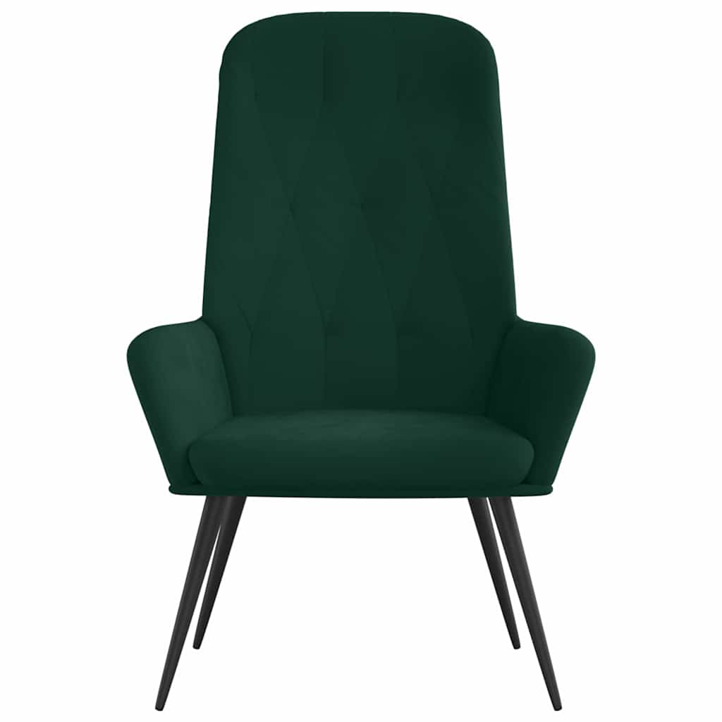 Vidaxl relaxstoel fluweel donkergoen