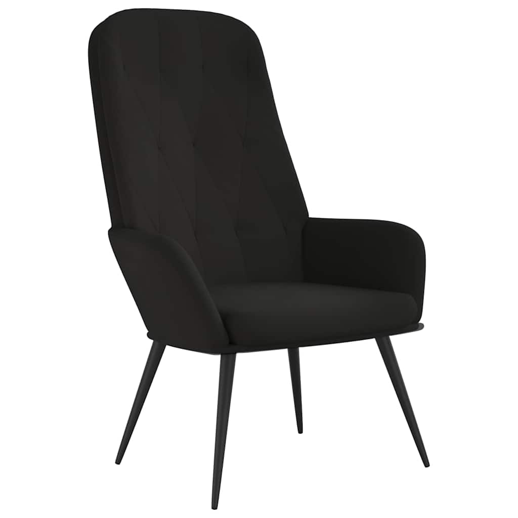 Vidaxl relaxstoel fluweel zwart