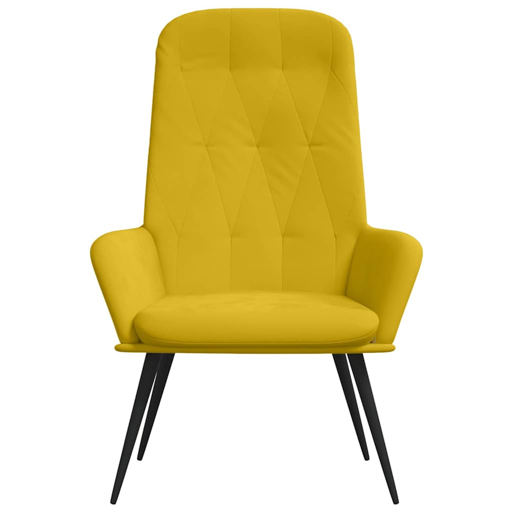 Vidaxl relaxstoel fluweel mosterdgeel