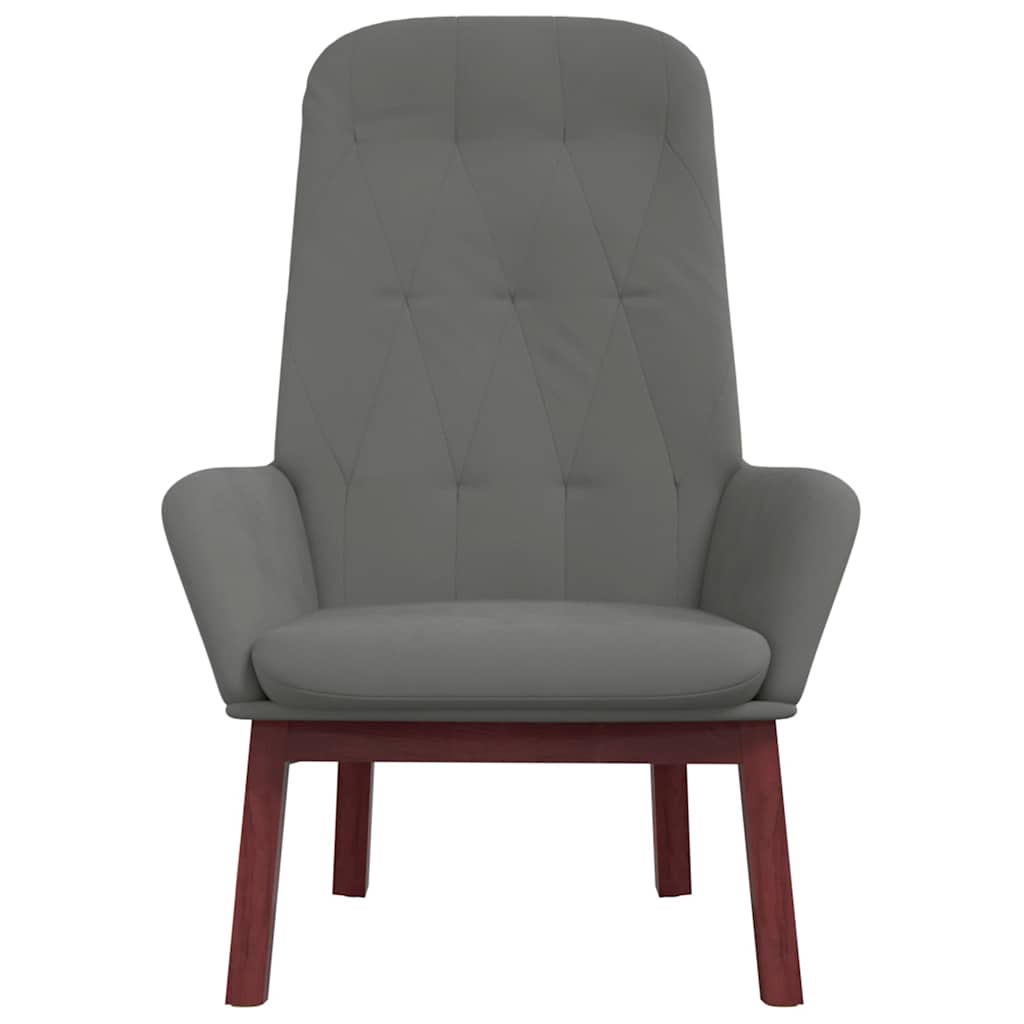 Vidaxl relaxstoel fluweel donkergrijs