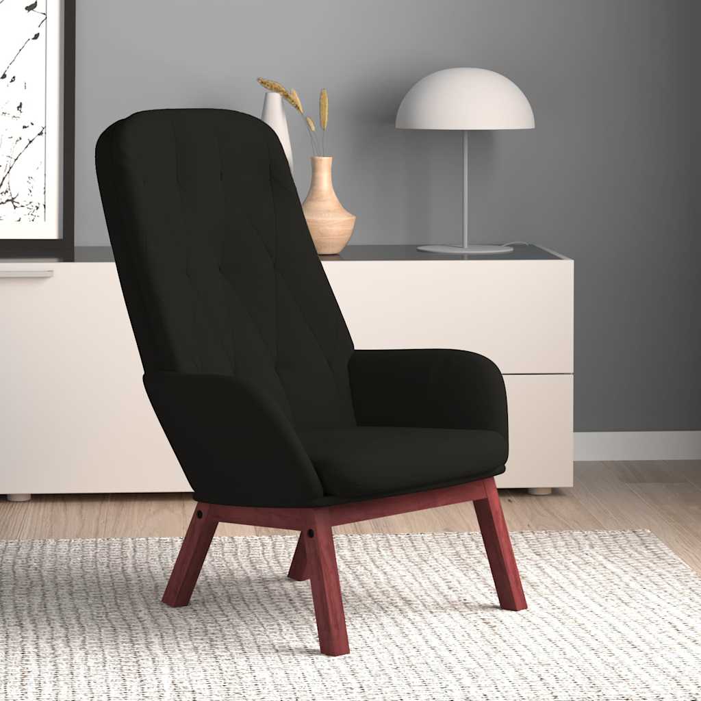 Vidaxl relaxstoel fluweel zwart