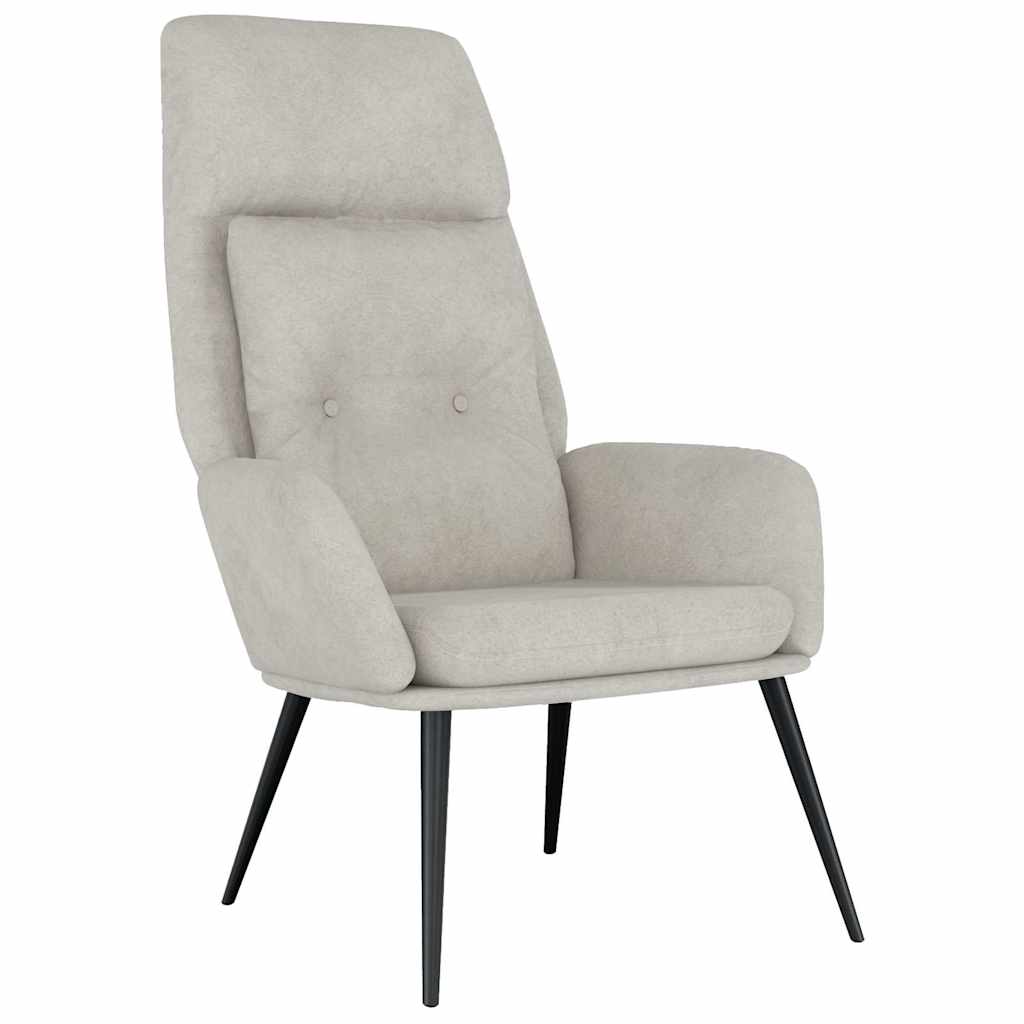 Vidaxl relaxstoel kunstsuède lichtgrijs